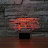 Fire Truck 3D Illusion Lamp