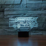 Fire Truck 3D Illusion Lamp