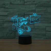 Excavator 3D Illusion Lamp