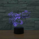 Excavator 3D Illusion Lamp