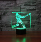 Baseball Player 3D Illusion Lamp